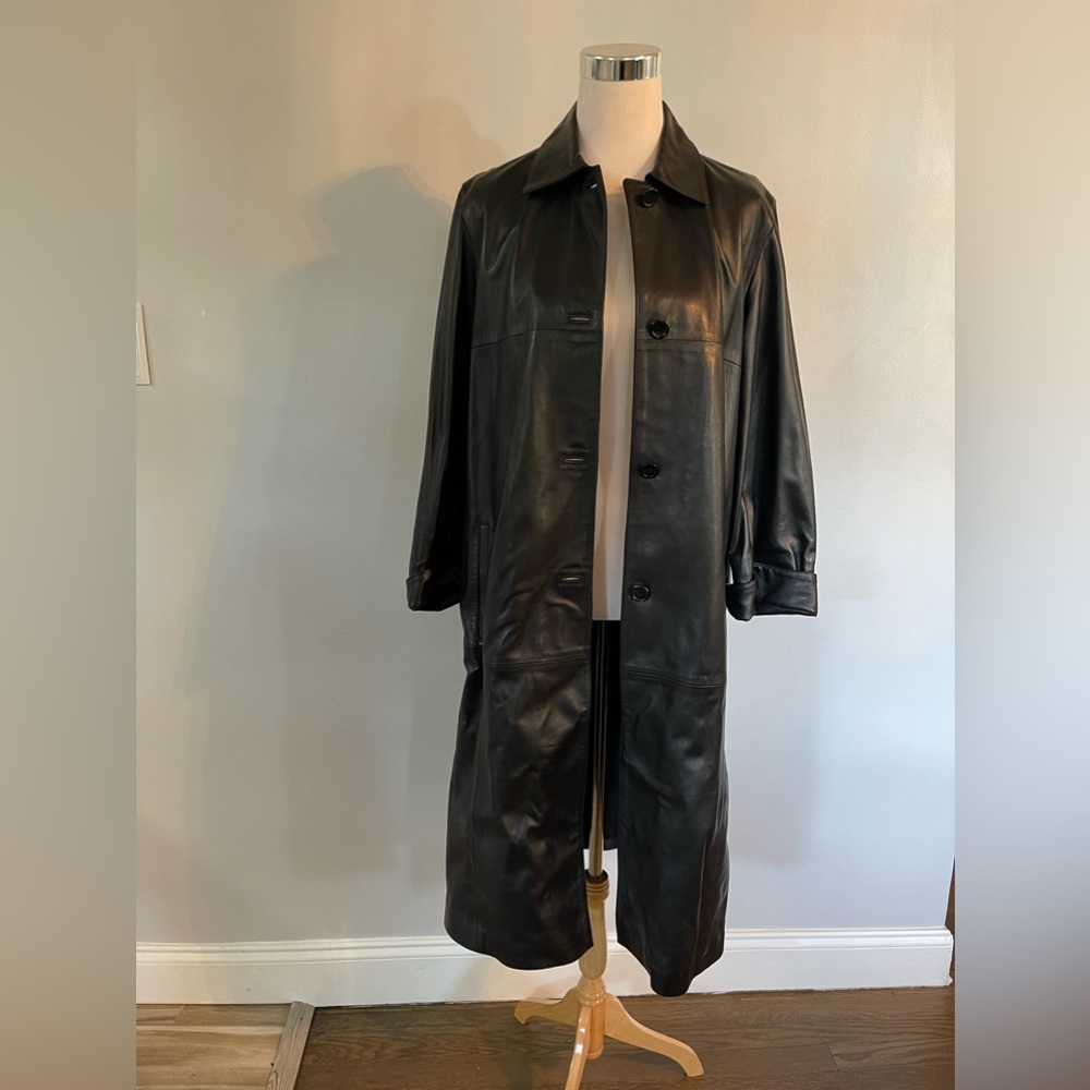Italian Leather Trench Coat